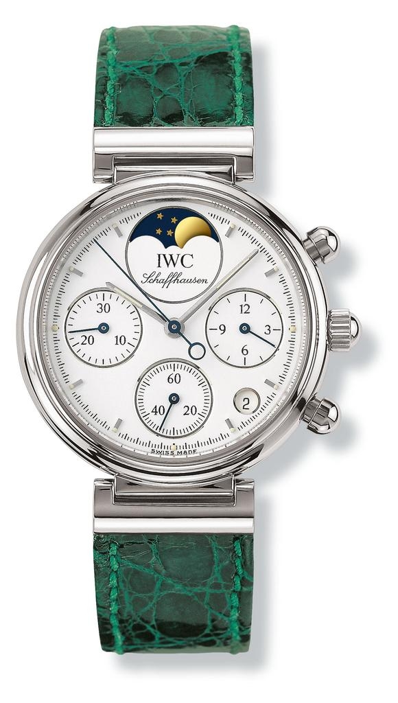 IWC IW3736-10 : Kleine Da Vinci Stainless Steel / White / Green Croco