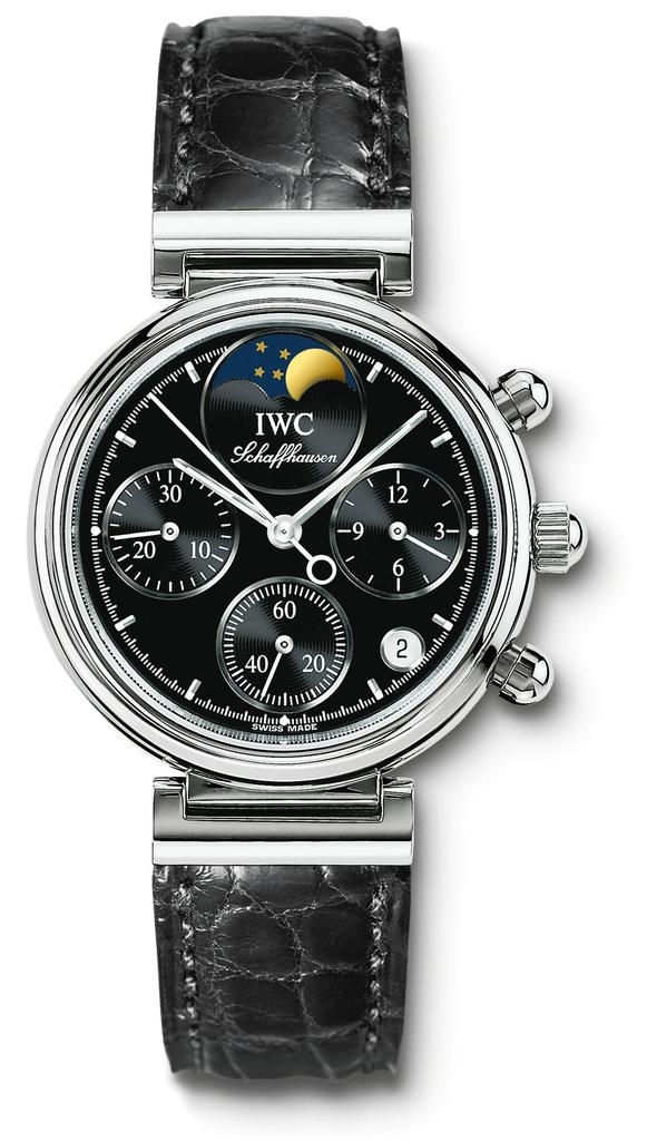 IWC IW3736-13 : Kleine Da Vinci Stainless Steel / Black / Croco