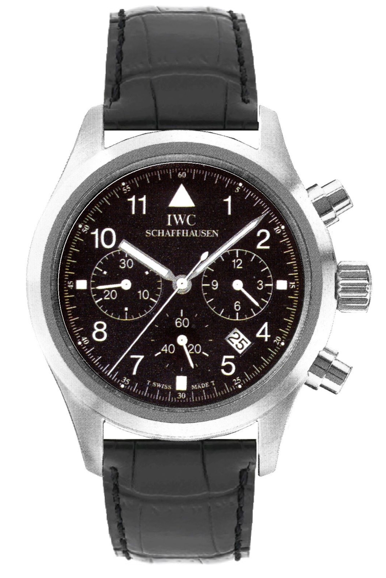 IWC IW3741-01 : Pilot's Watch Chronograph Mecaquartz Stainless Steel / Black / Strap