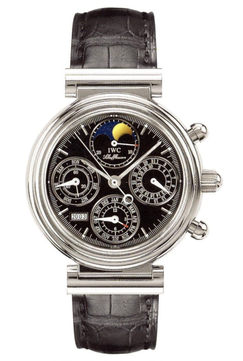 IWC IW3750-28 : Da Vinci Perpetual Stainless Steel / Black / German