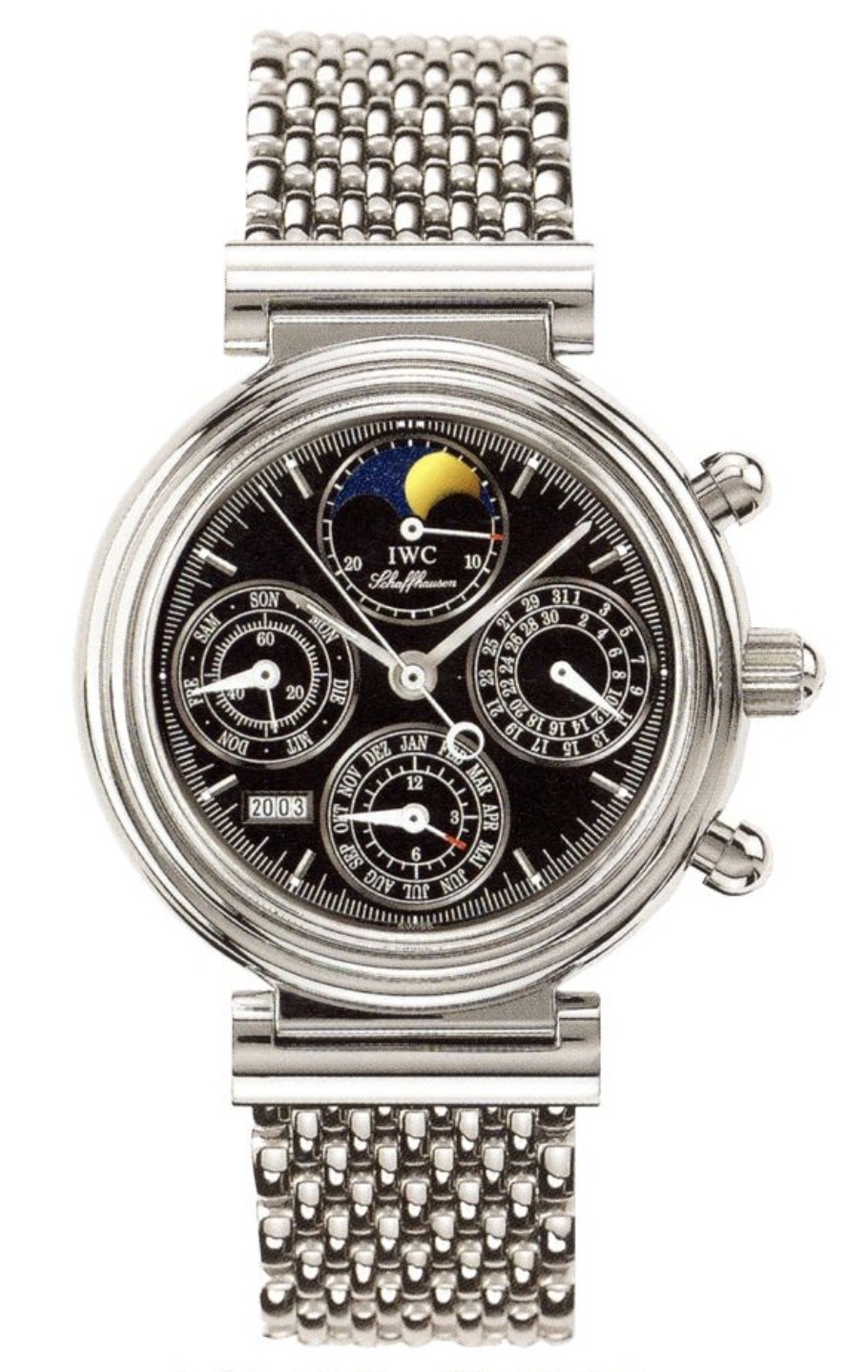IWC IW3750-34 : Da Vinci Perpetual Stainless Steel / Black / English / Bracelet