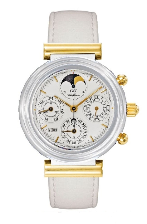 IWC IW3755-06 : Da Vinci Perpetual White Ceramic / Yellow Gold / White / Italian