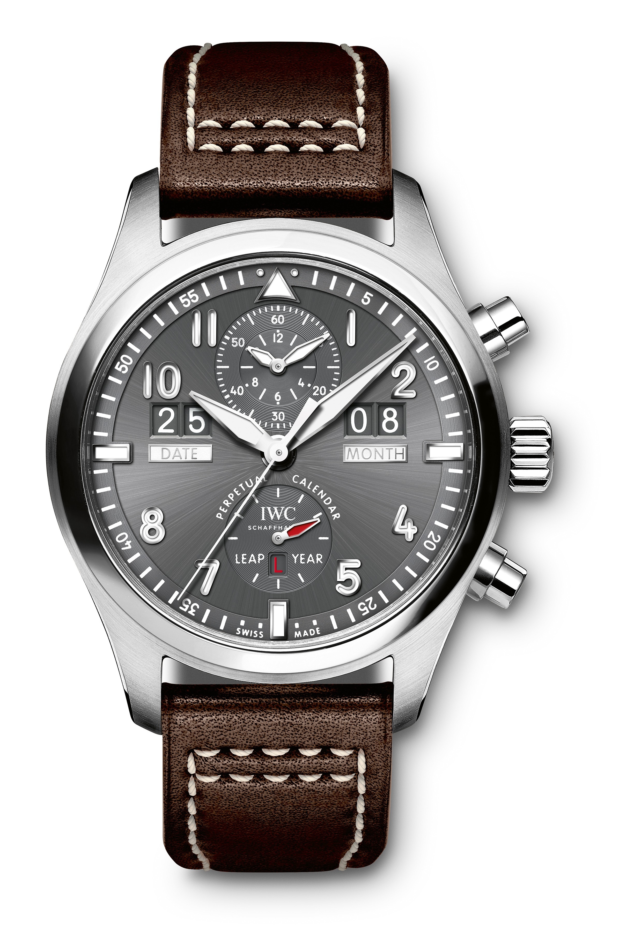 IWC IW3791-08 : Pilot's Watch Spitfire Perpetual Calendar Digital Date-Month Stainless Steel