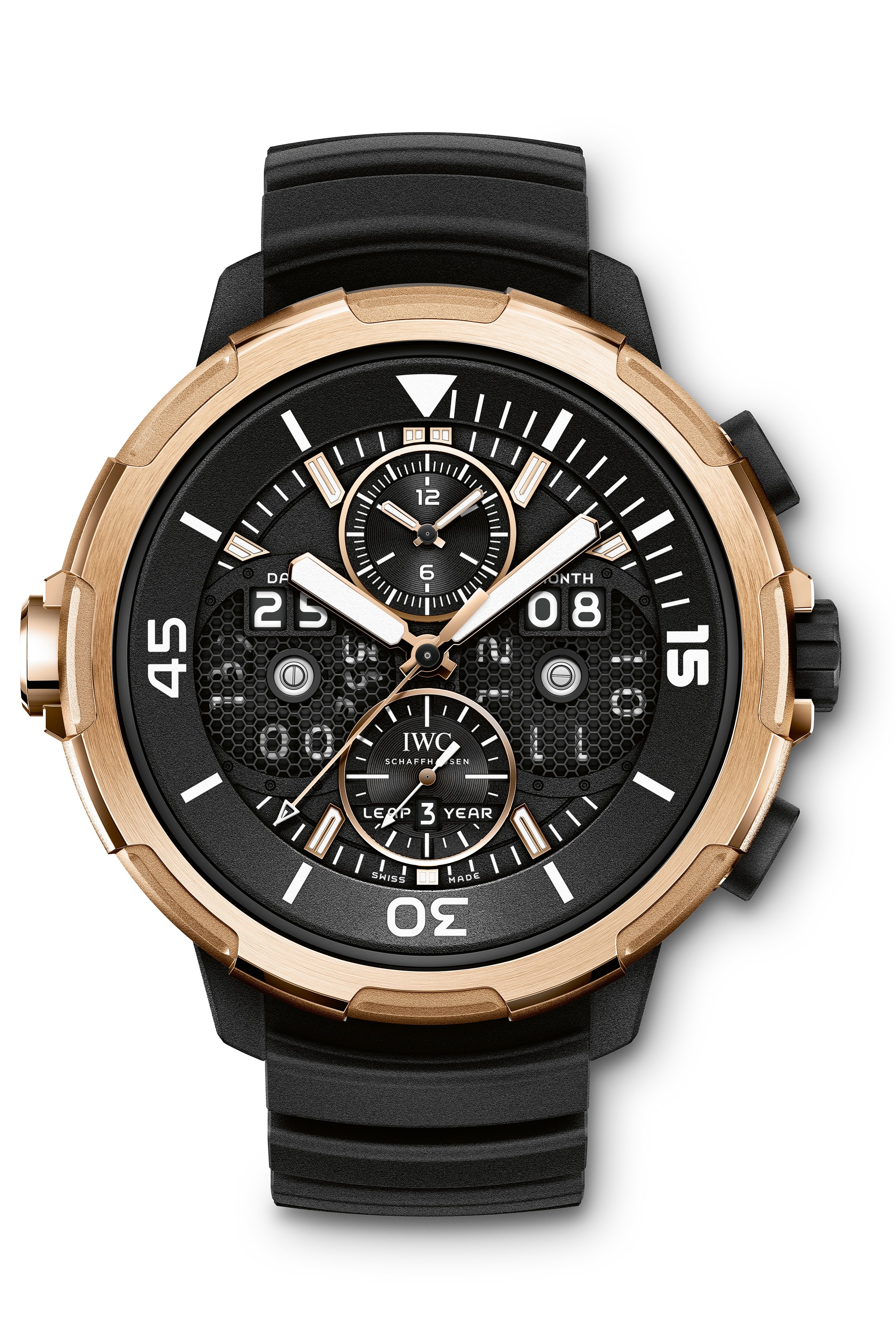 IWC IW3794-01 : Aquatimer Perpetual Calendar Digital Date-Month Titanium / Red Gold / Black