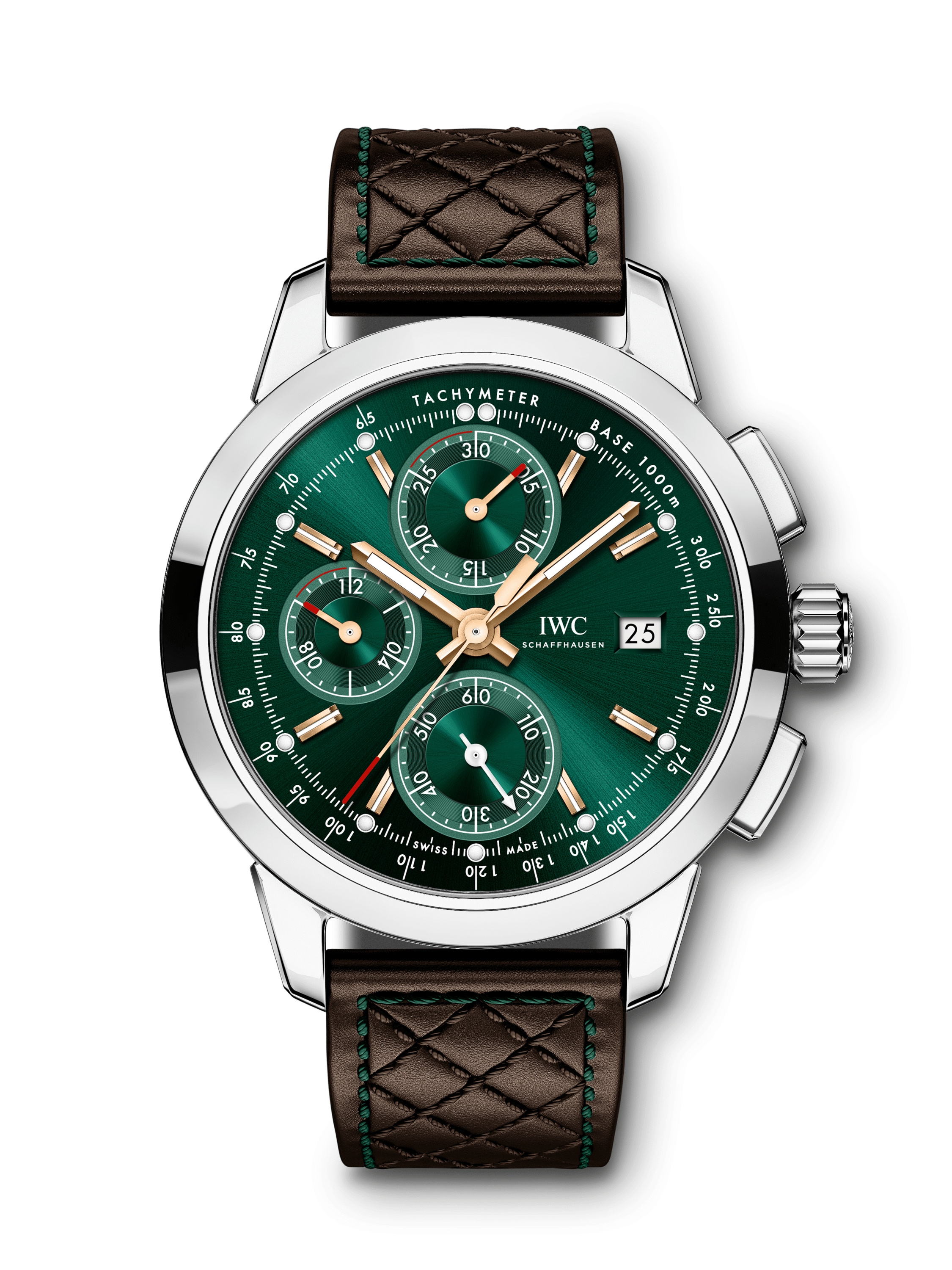 IWC IW3808-04 : Ingenieur Chronograph Classic Stainless Steel / Green / Calf / Kuwait City