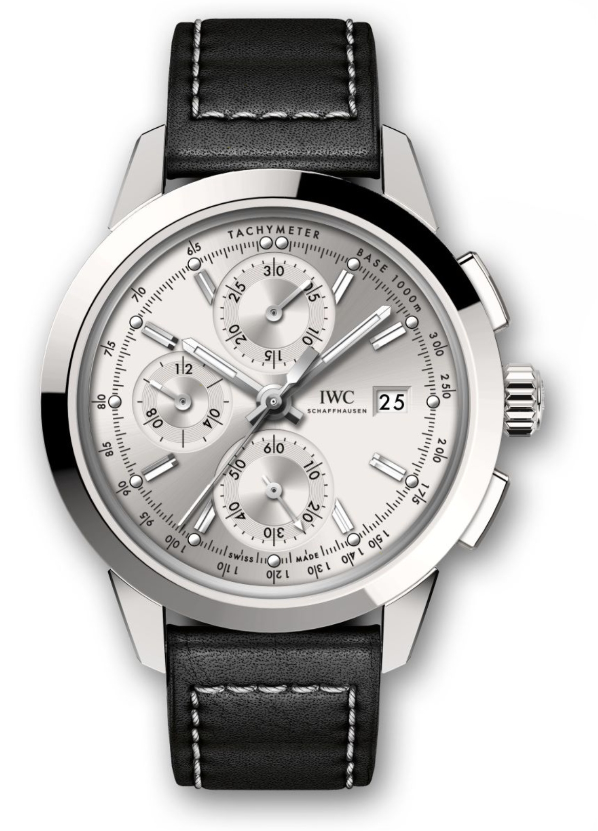 IWC IW3808-AA : Ingenieur Chronograph Custom Stainless Steel / Silver-Rhodium / Calf