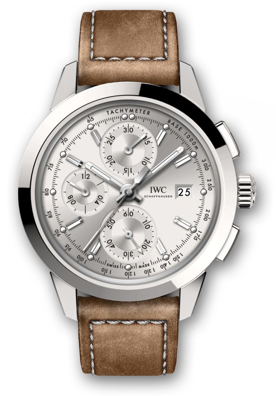 IWC IW3808-AC : Ingenieur Chronograph Custom Stainless Steel / Silver-Rhodium / Calf