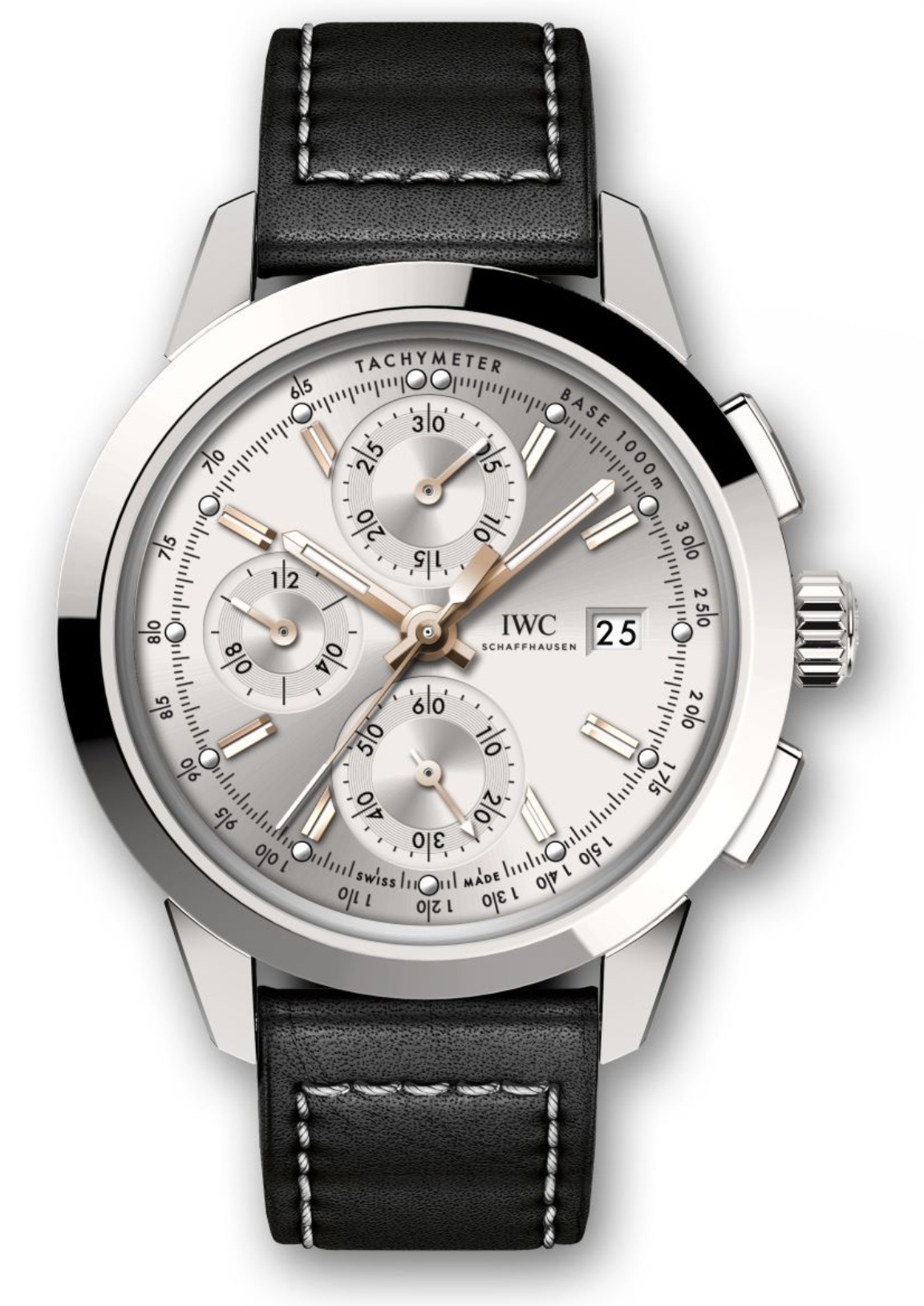 IWC IW3808-AH : Ingenieur Chronograph Custom Stainless Steel / Silver-Gold / Calf