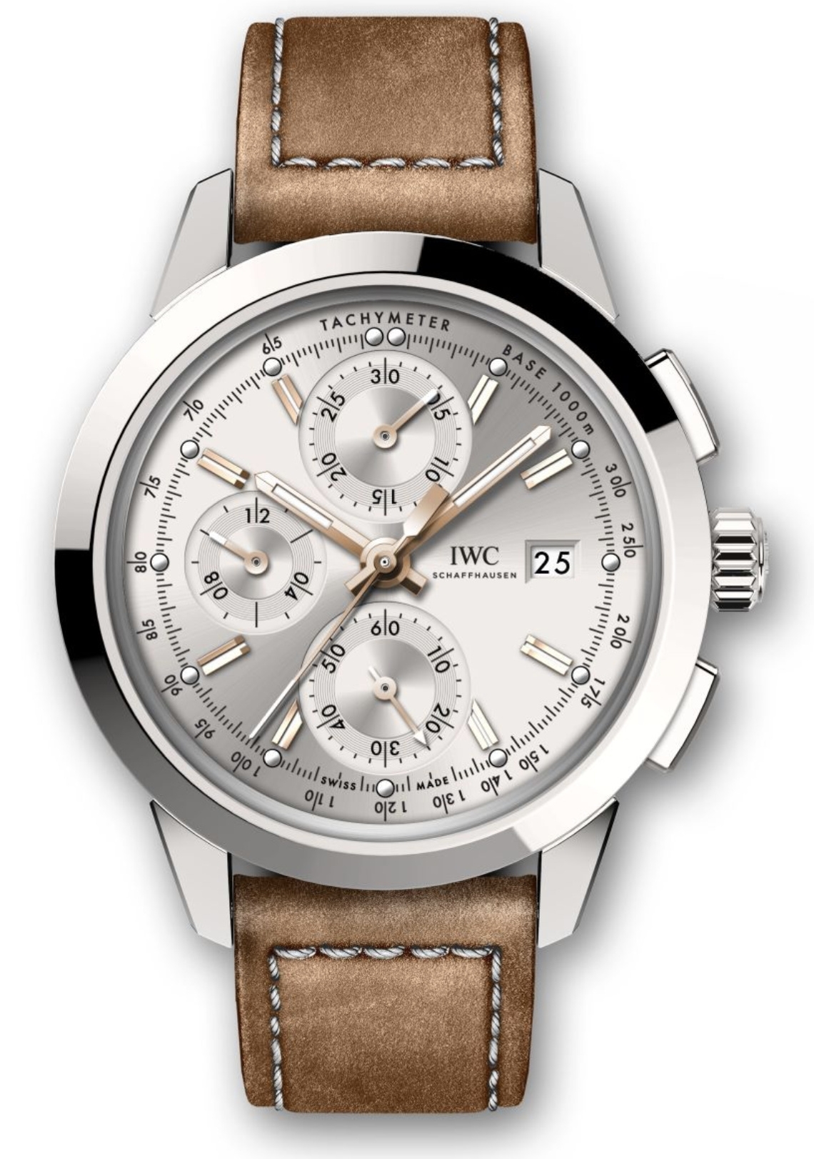 IWC IW3808-AJ : Ingenieur Chronograph Custom Stainless Steel / Silver-Gold / Calf