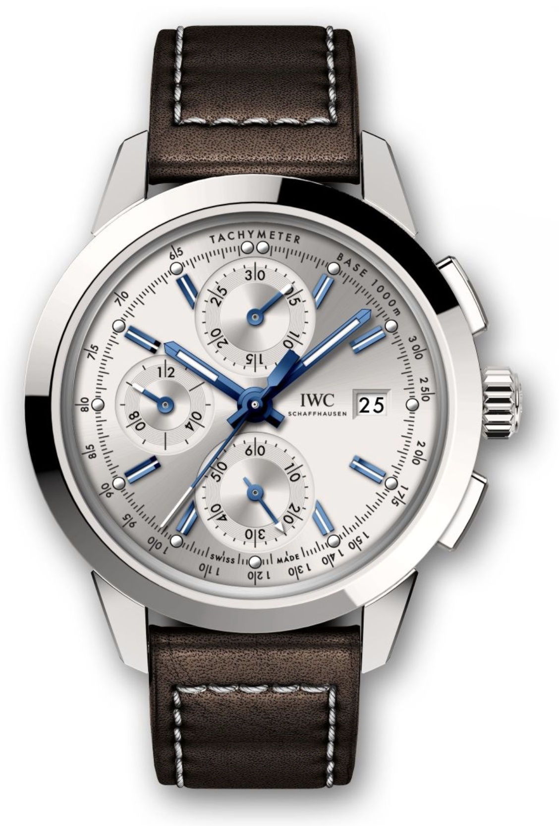 IWC IW3808-AP : Ingenieur Chronograph Custom Stainless Steel / Silver-Blue/ Calf
