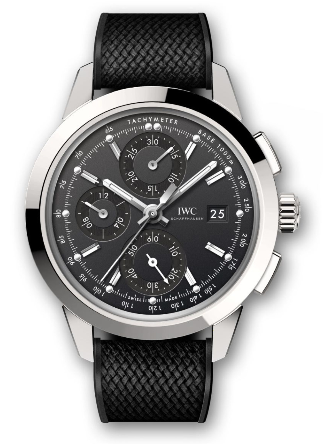 IWC IW3808-AX : Ingenieur Chronograph Custom Stainless Steel / Black-Rhodium / Rubber