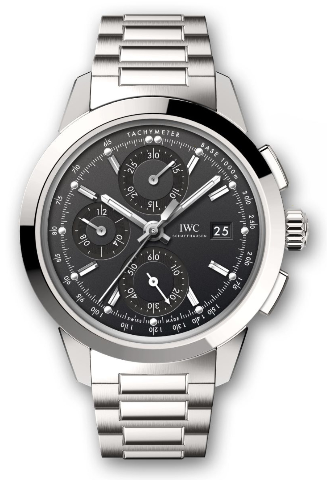 IWC IW3808-AY : Ingenieur Chronograph Custom Stainless Steel / Black-Rhodium / Bracelet