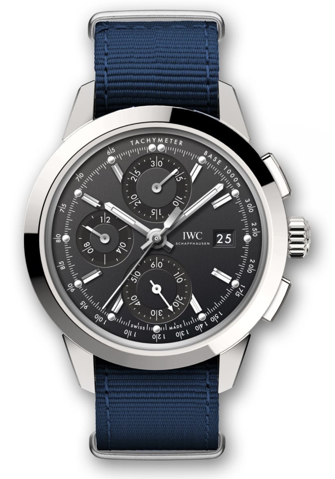 IWC IW3808-BA : Ingenieur Chronograph Custom Stainless Steel / Black-Rhodium / NATO