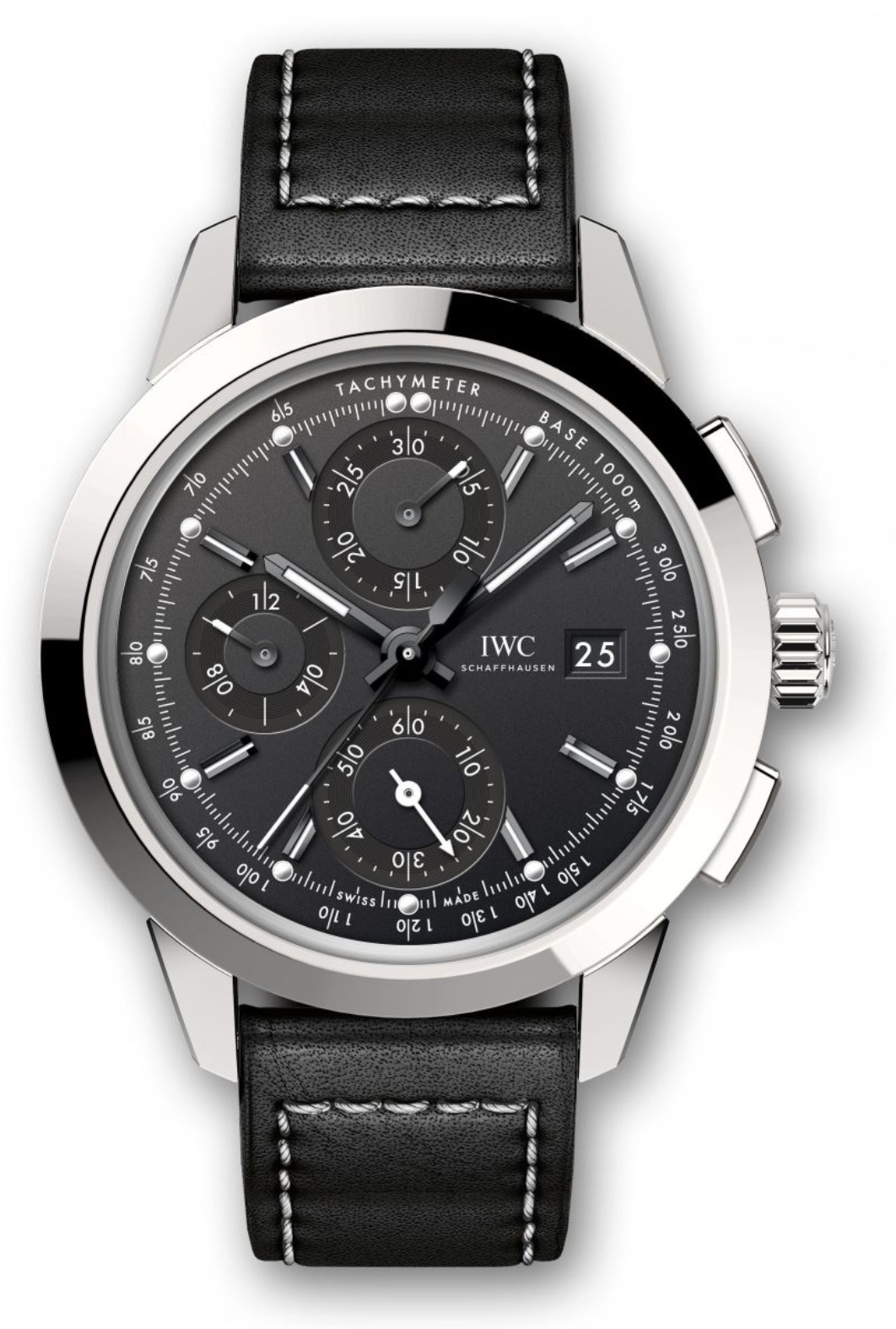 IWC IW3808-BB : Ingenieur Chronograph Custom Stainless Steel / Black-Black / Calf