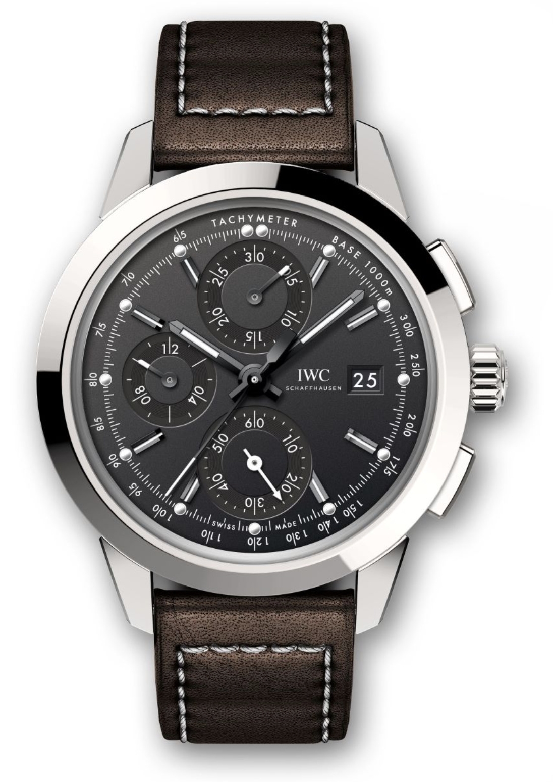 IWC IW3808-BC : Ingenieur Chronograph Custom Stainless Steel / Black-Black / Calf