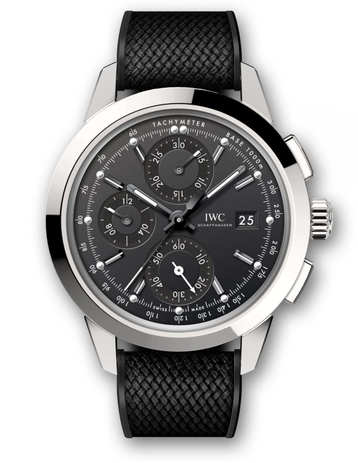 IWC IW3808-BE : Ingenieur Chronograph Custom Stainless Steel / Black-Black / Rubber