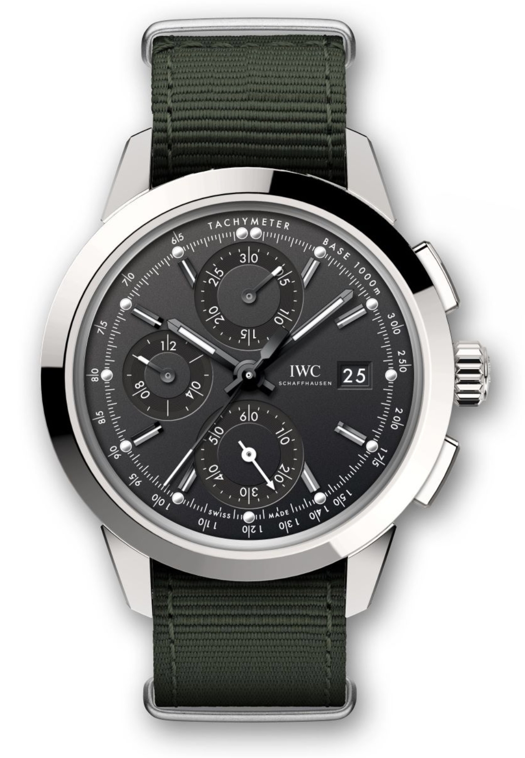 IWC IW3808-BG : Ingenieur Chronograph Custom Stainless Steel / Black-Black / NATO