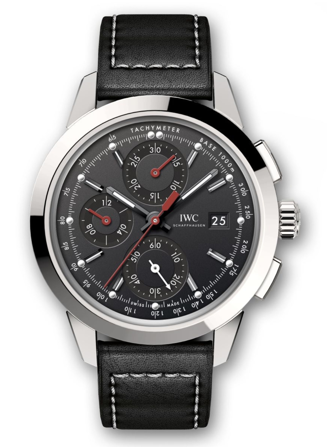 IWC IW3808-BI : Ingenieur Chronograph Custom Stainless Steel / Black-Red / Calf