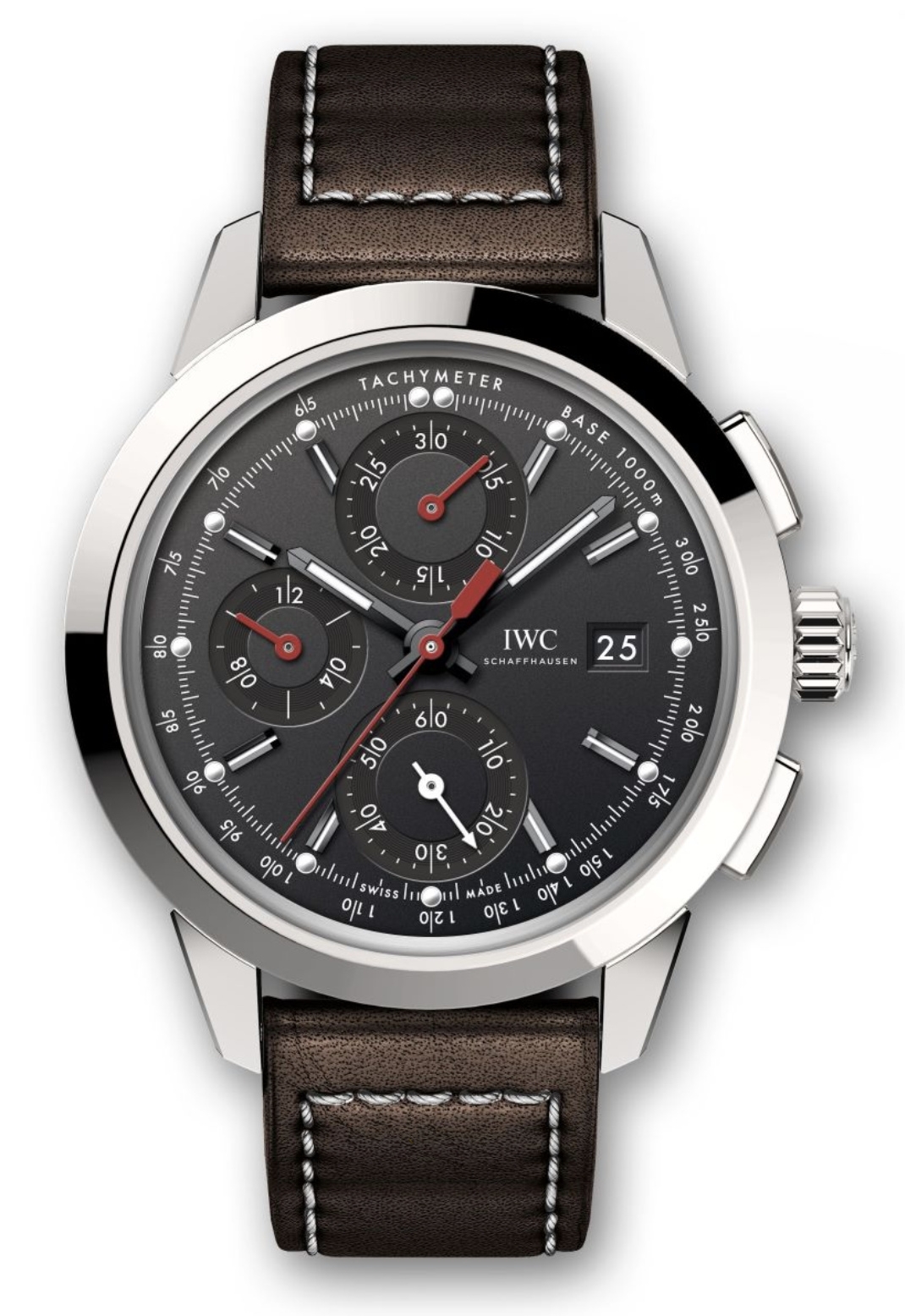 IWC IW3808-BJ : Ingenieur Chronograph Custom Stainless Steel / Black-Red / Calf