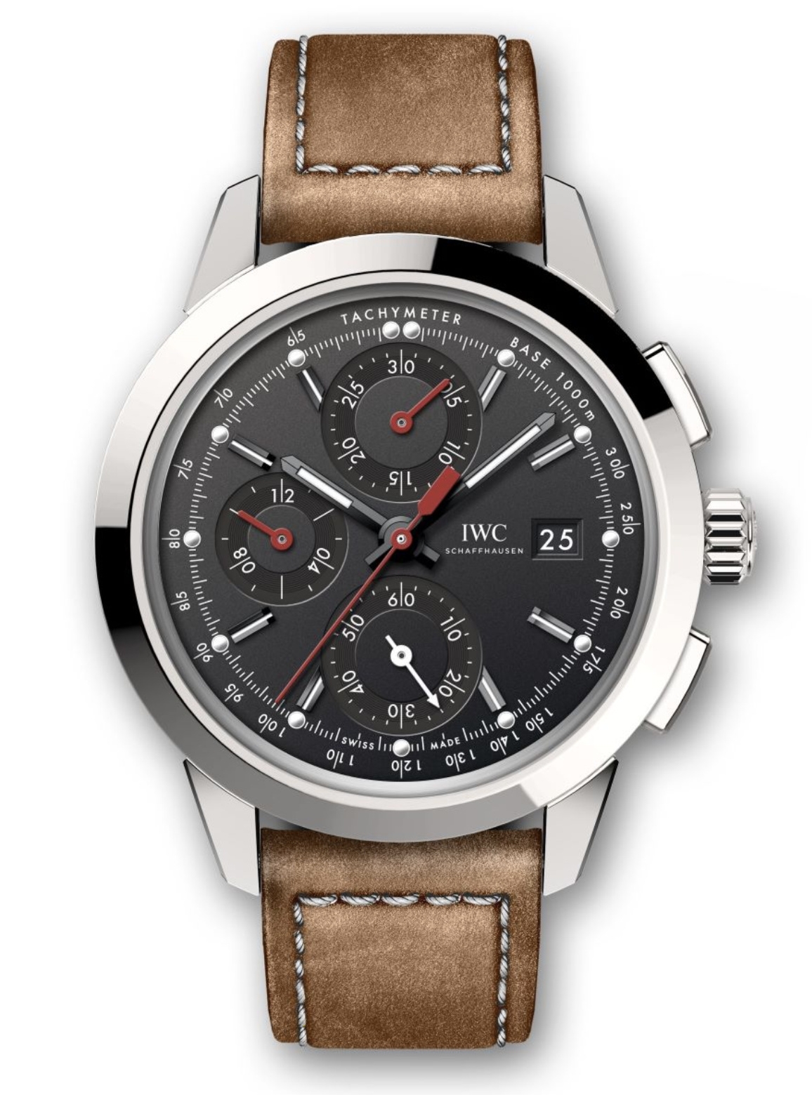 IWC IW3808-BK : Ingenieur Chronograph Custom Stainless Steel / Black-Red / Calf