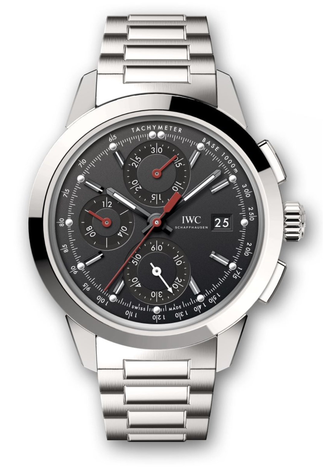 IWC IW3808-BM : Ingenieur Chronograph Custom Stainless Steel / Black-Red / Bracelet