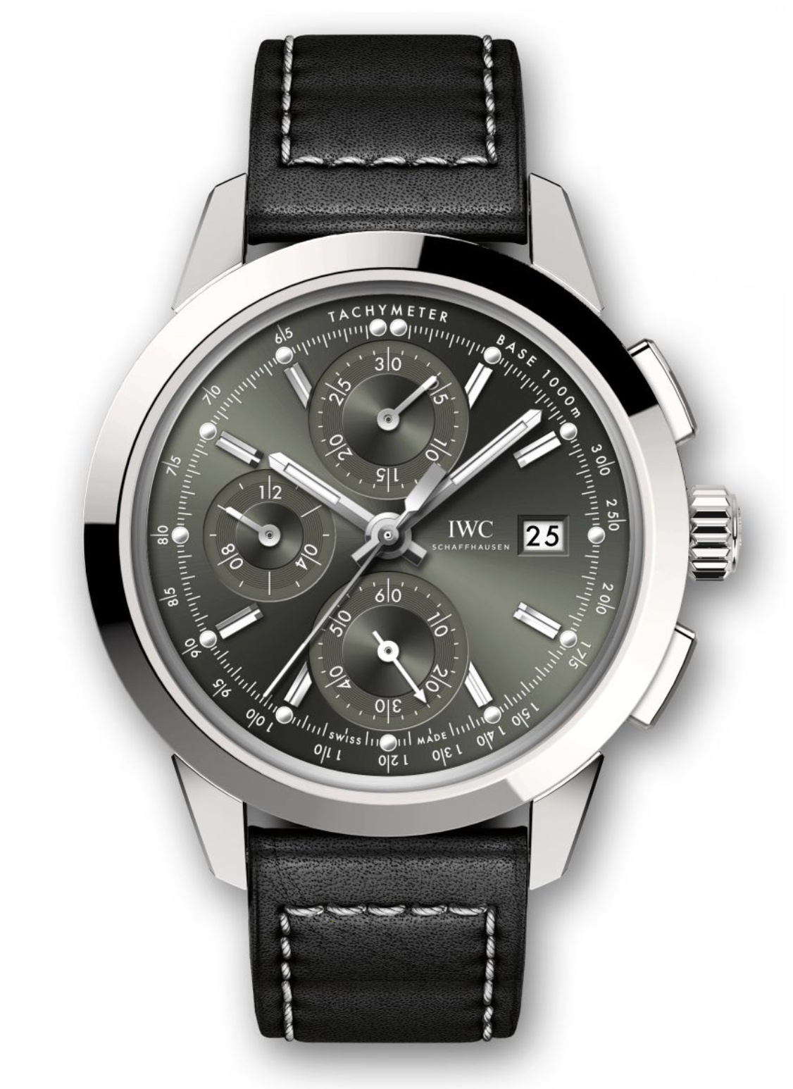 IWC IW3808-BN : Ingenieur Chronograph Custom Stainless Steel / Green-Rhodium / Calf