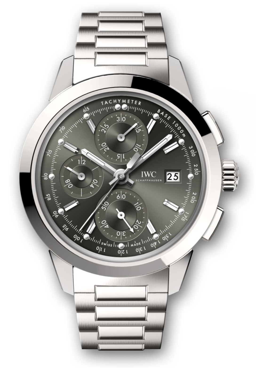 IWC IW3808-BR : Ingenieur Chronograph Custom Stainless Steel / Green-Rhodium / Bracelet