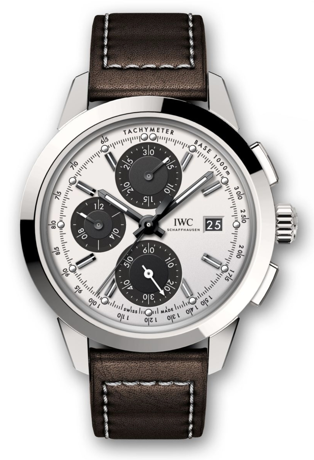 IWC IW3808-CE : Ingenieur Chronograph Custom Stainless Steel / Silver-Black-Black / Calf