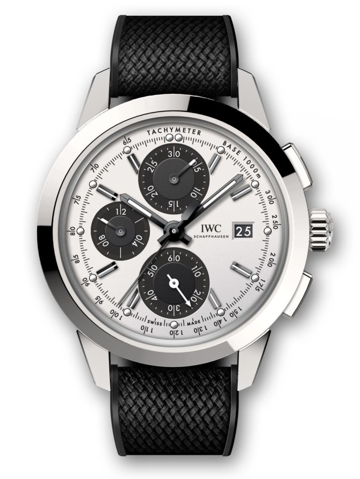 IWC IW3808-CG : Ingenieur Chronograph Custom Stainless Steel / Silver-Black-Black / Rubber