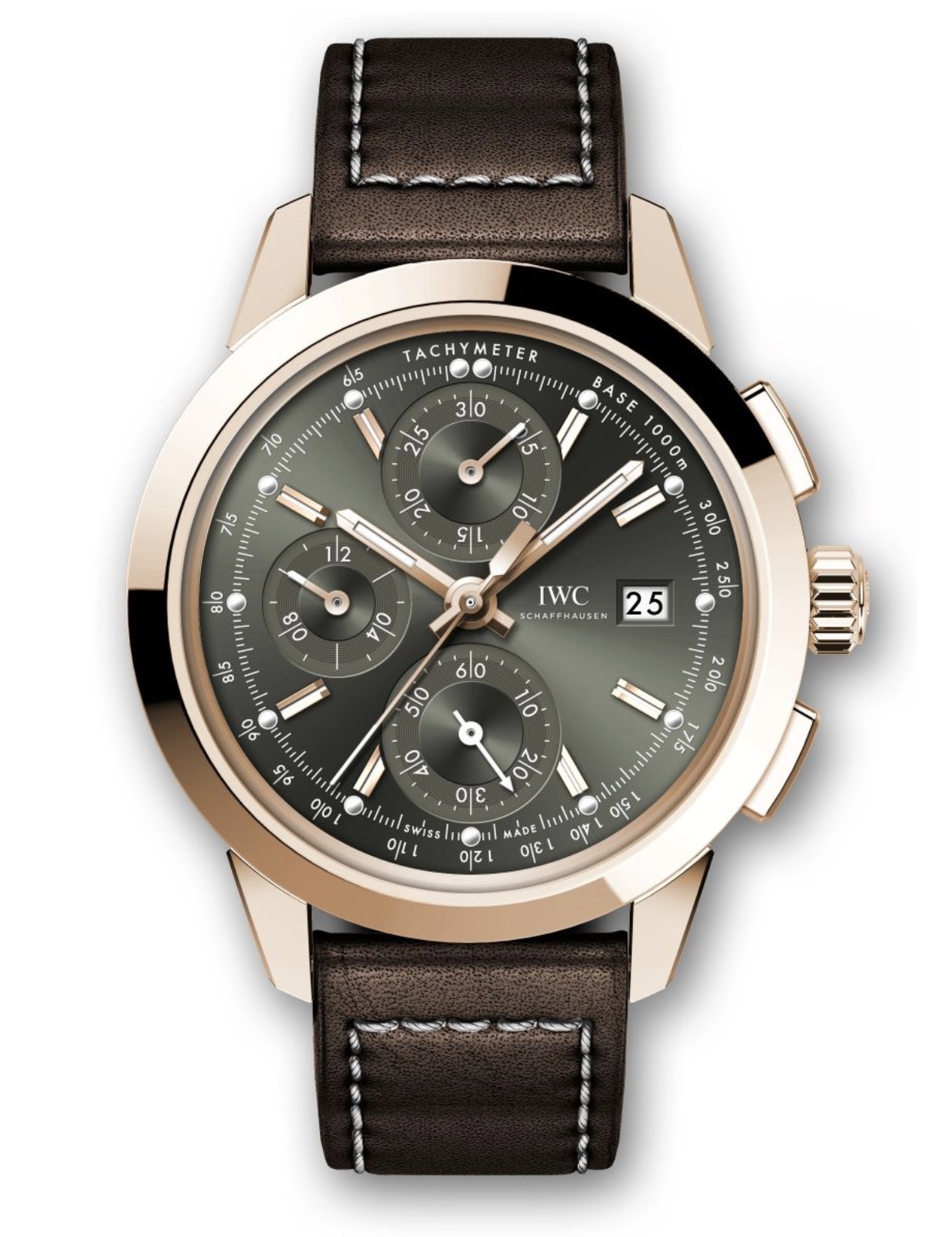 IWC IW3808-CY : Ingenieur Chronograph Custom Red Gold / Green-Gold / Calf