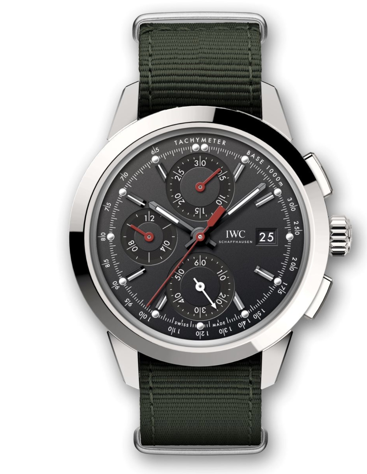 IWC IW3808-DD : Ingenieur Chronograph Custom Stainless Steel / Black-Red / NATO
