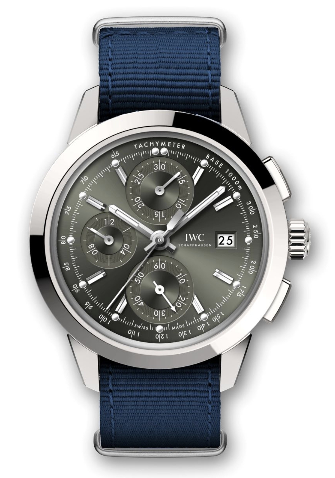 IWC IW3808-DF : Ingenieur Chronograph Custom Stainless Steel / Green-Rhodium / NATO