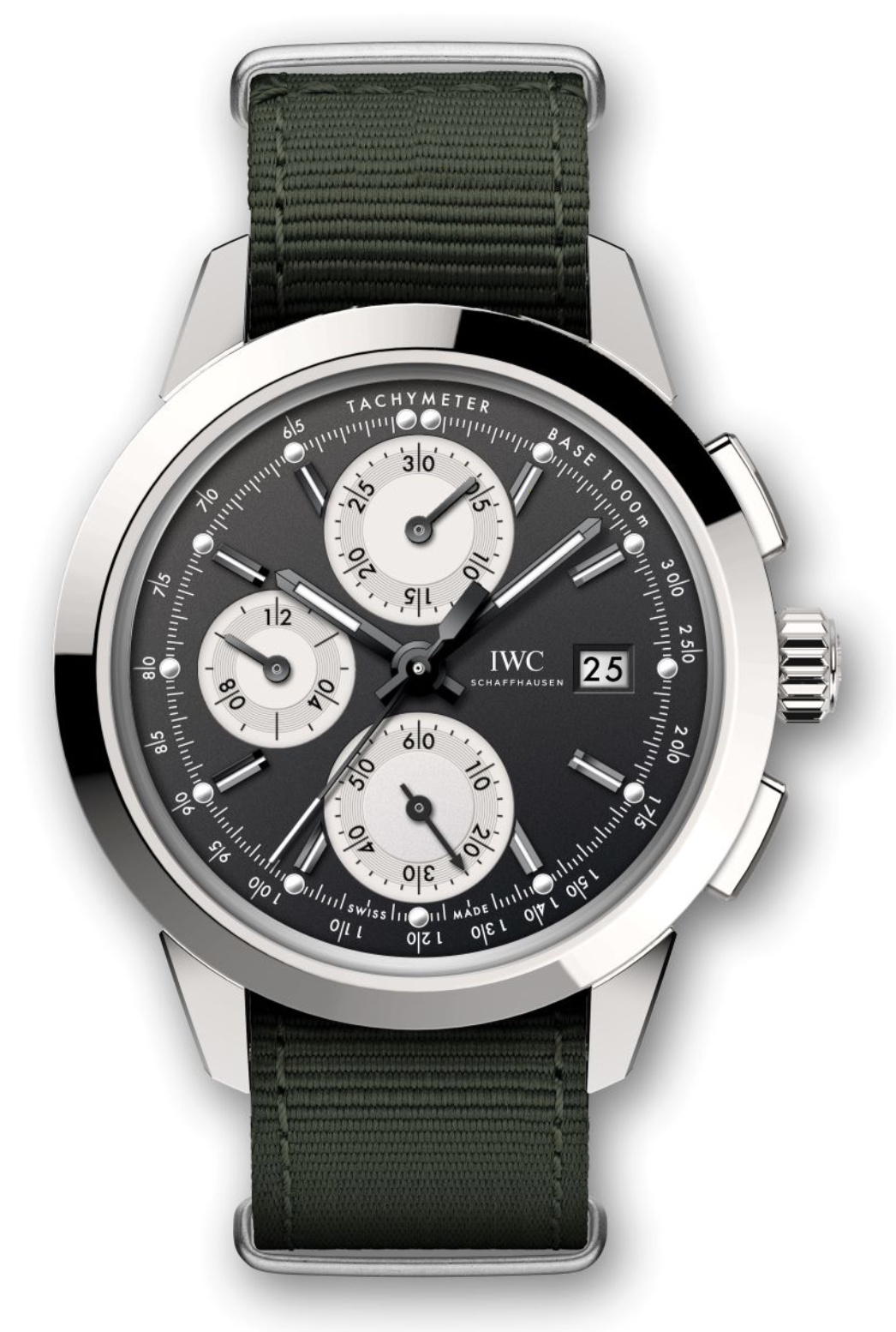 IWC IW3808-DG : Ingenieur Chronograph Custom Stainless Steel / Black-Silver-Black / NATO