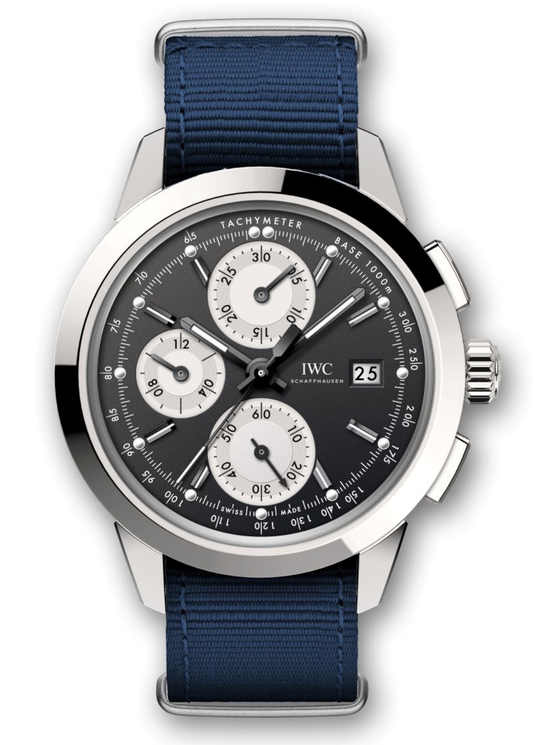IWC IW3808-DH : Ingenieur Chronograph Custom Stainless Steel / Black-Silver-Black / NATO