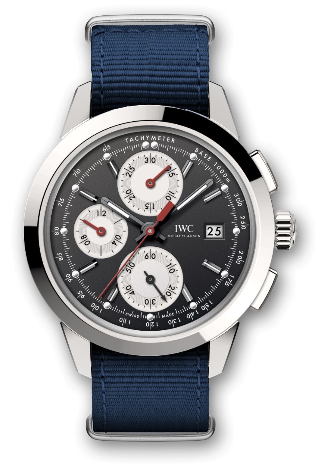 IWC IW3808-DJ : Ingenieur Chronograph Custom Stainless Steel / Black-Silver-Red / NATO