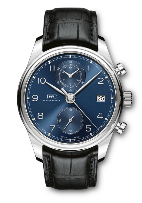 IWC IW3903-03 : Portugieser Chronograph Classic Stainless Steel / Blue