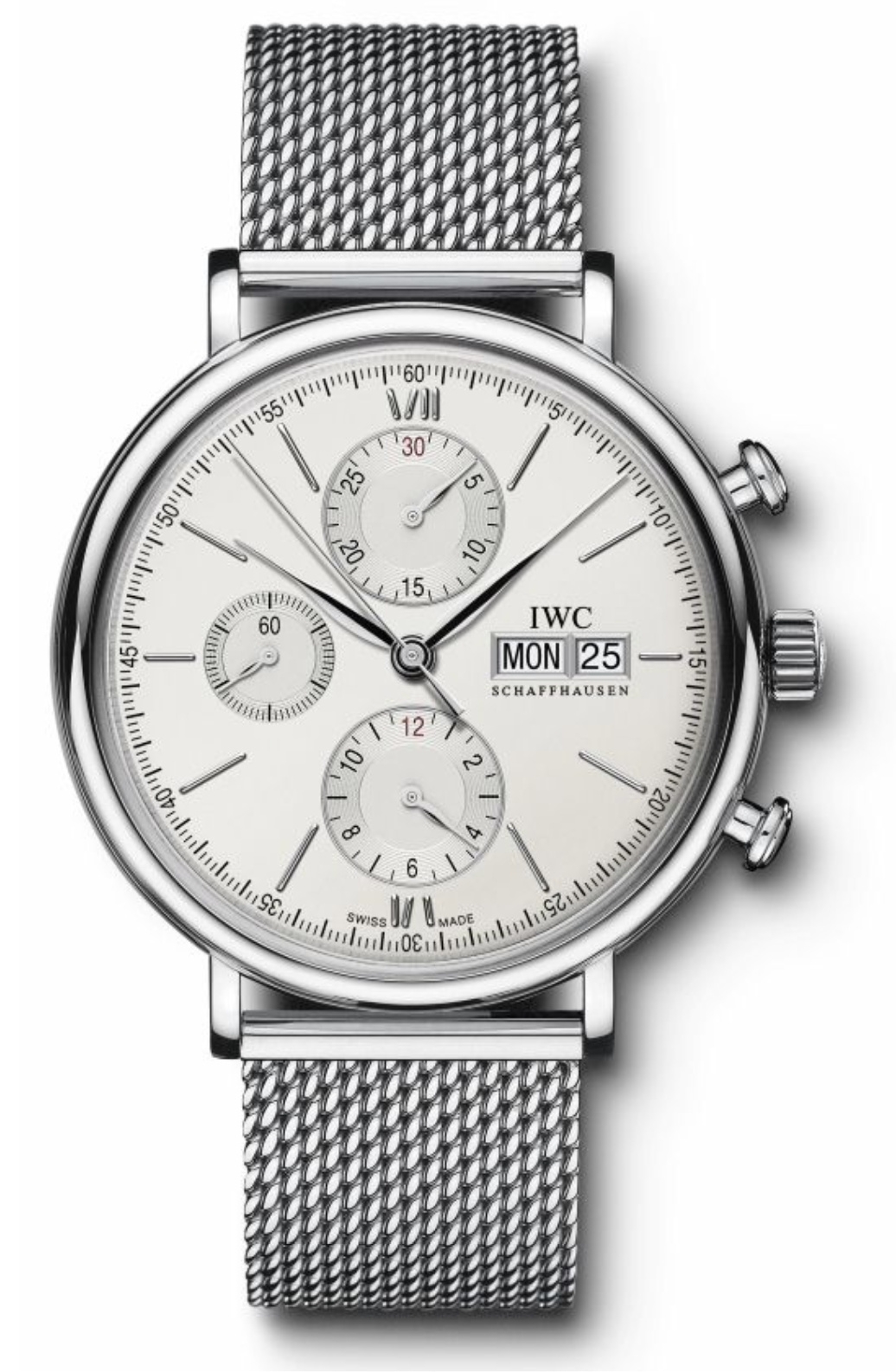 IWC IW3910-05 : Portofino Chronograph Stainless Steel / Silver / Mesh