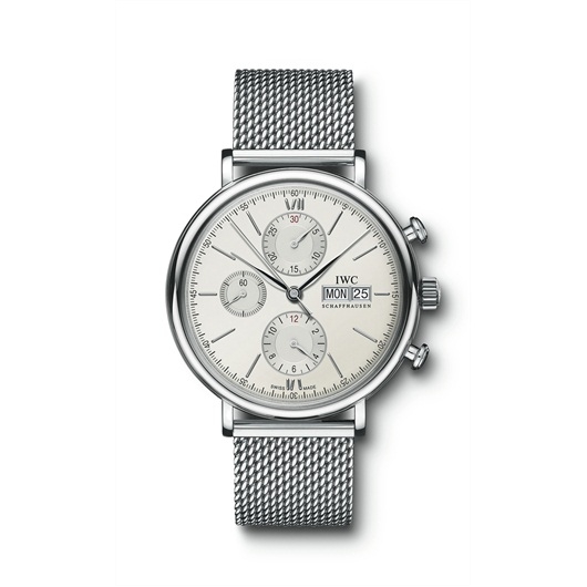 IWC IW3910-09 : Portofino Chronograph Stainless Steel / Silver / Milanese