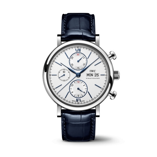 IWC IW3910-37 : Portofino Chronograph Stainless Steel / Silver - Blue