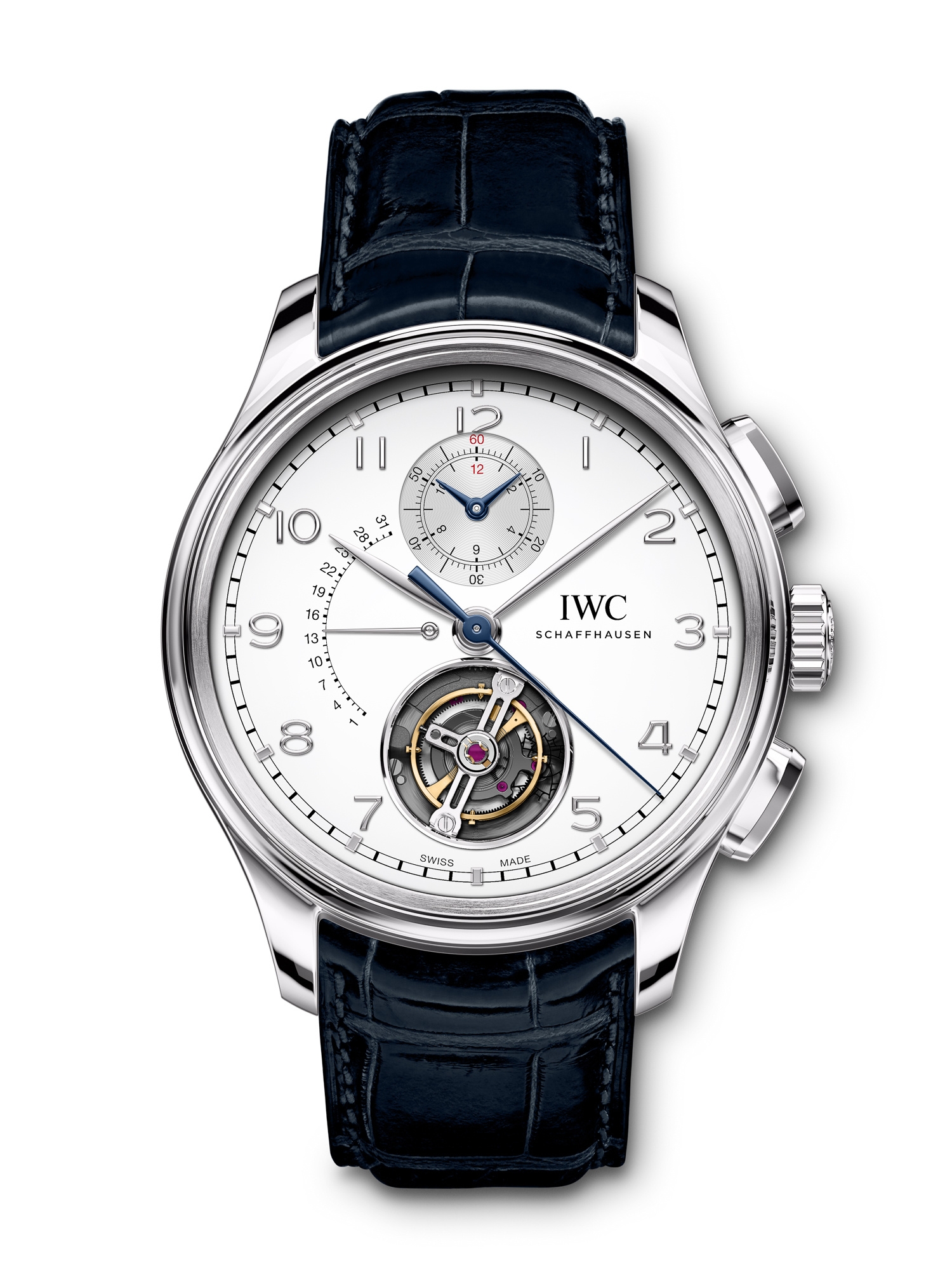 IWC IW3940-06 : Portugieser Tourbillon Rétrograde Chronograph Platinum / Silver