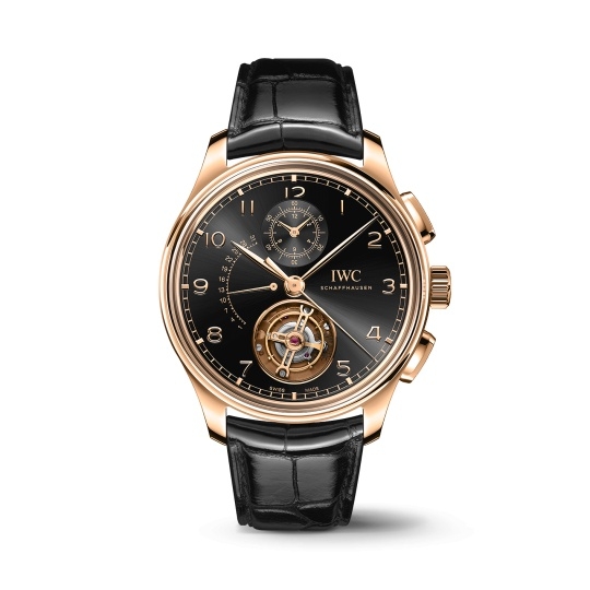 IWC IW3940-09 : Portugieser Tourbillon Rétrograde Chronograph Armor Gold / Black