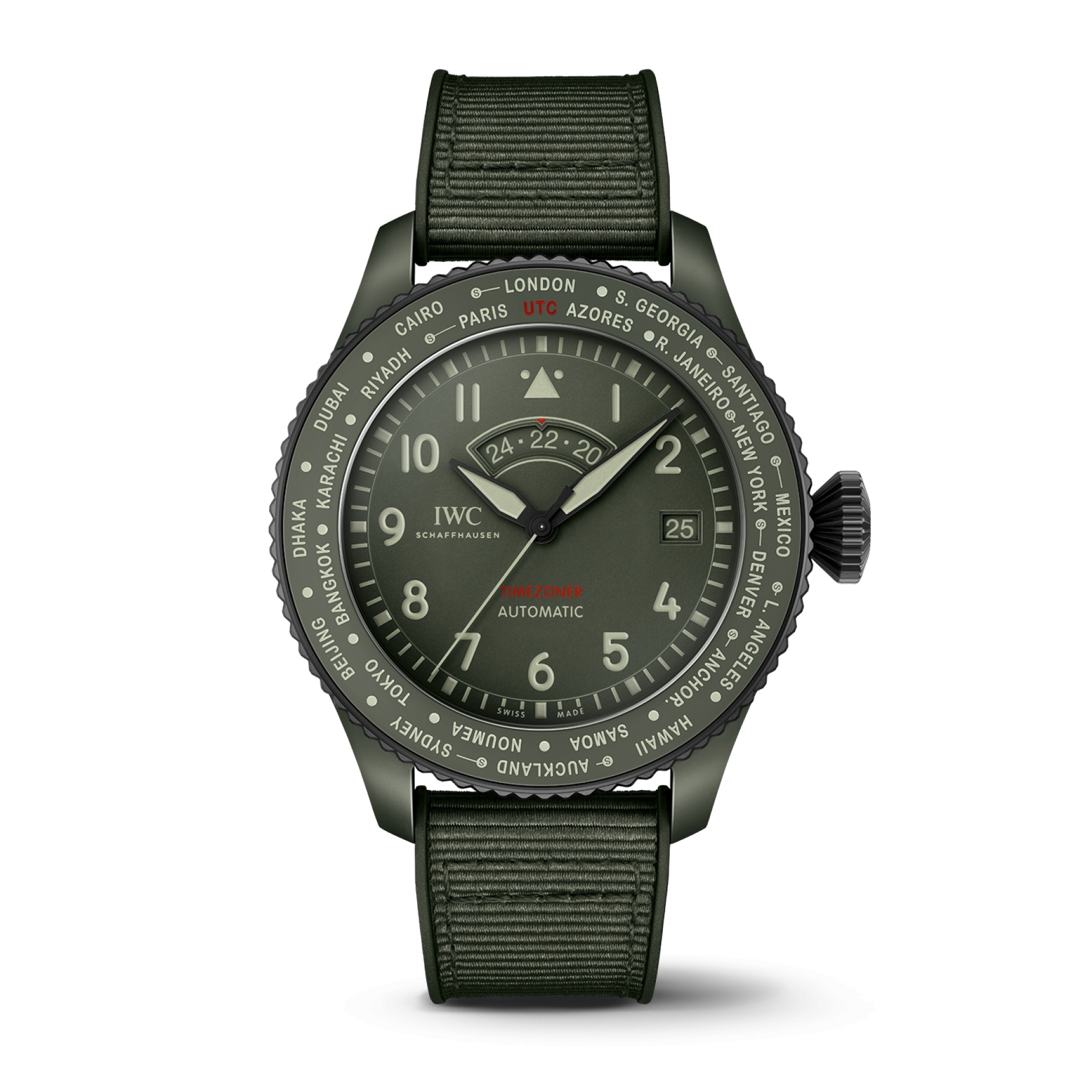IWC IW3956-01 : Pilot’s Watch Timezoner Top Gun Woodland