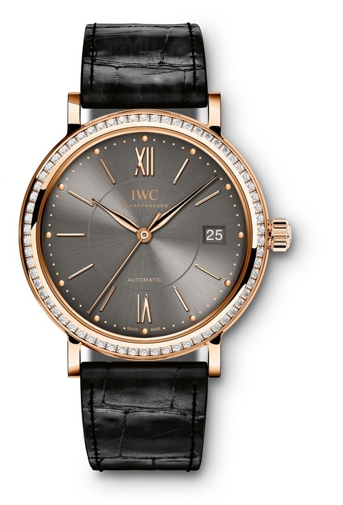 IWC IW4581-08 : Portofino Automatic 37 Red Gold / Diamond / Ardoise