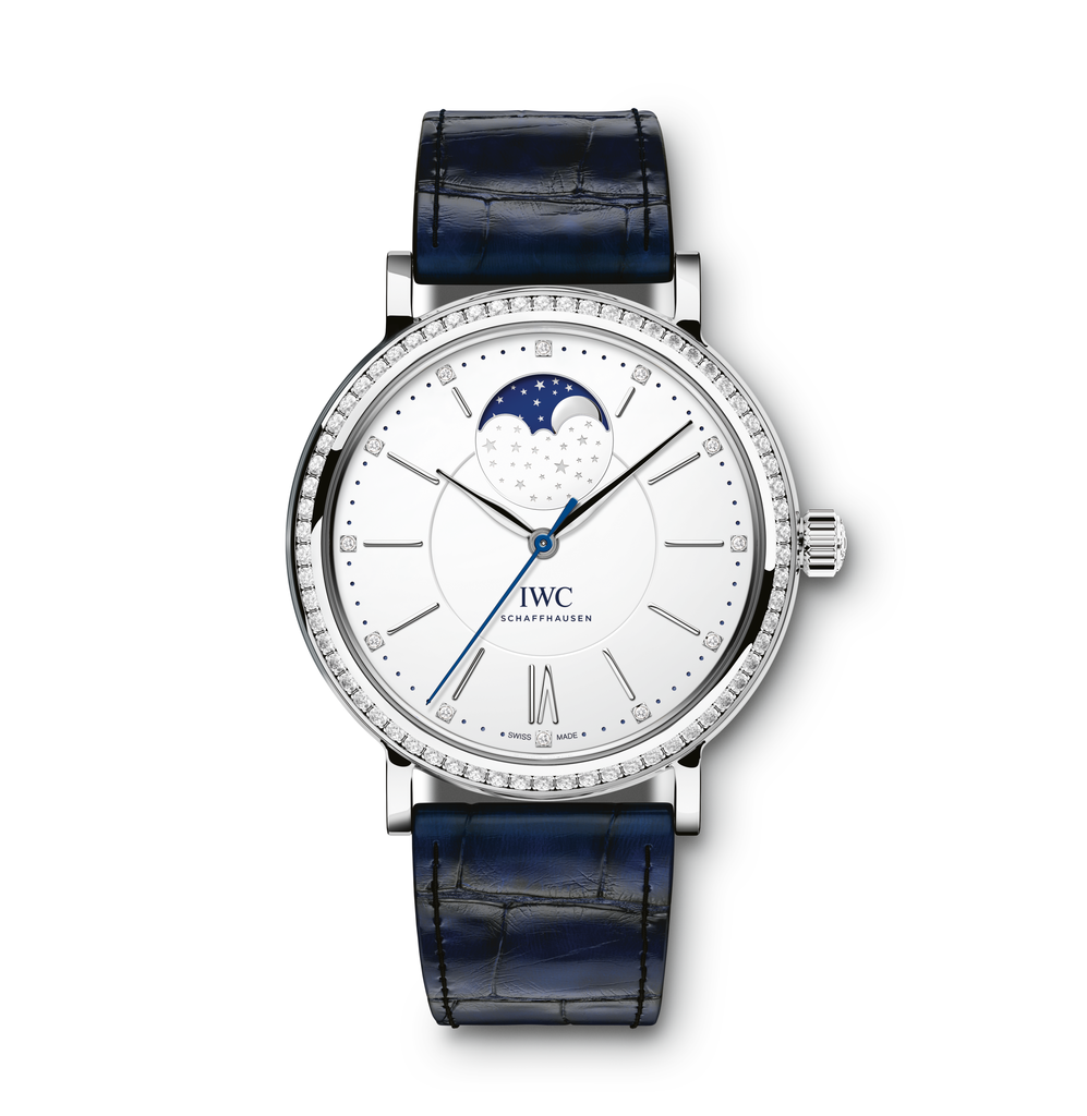 IWC IW4590-08 : Portofino Automatic Moon Phase 37 Stainless Steel / Diamond / Silver