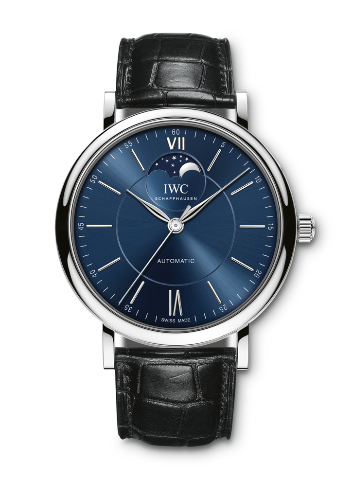 IWC IW4594-02 : Portofino Automatic Moonphase  Stainless Steel / Blue / Alligator