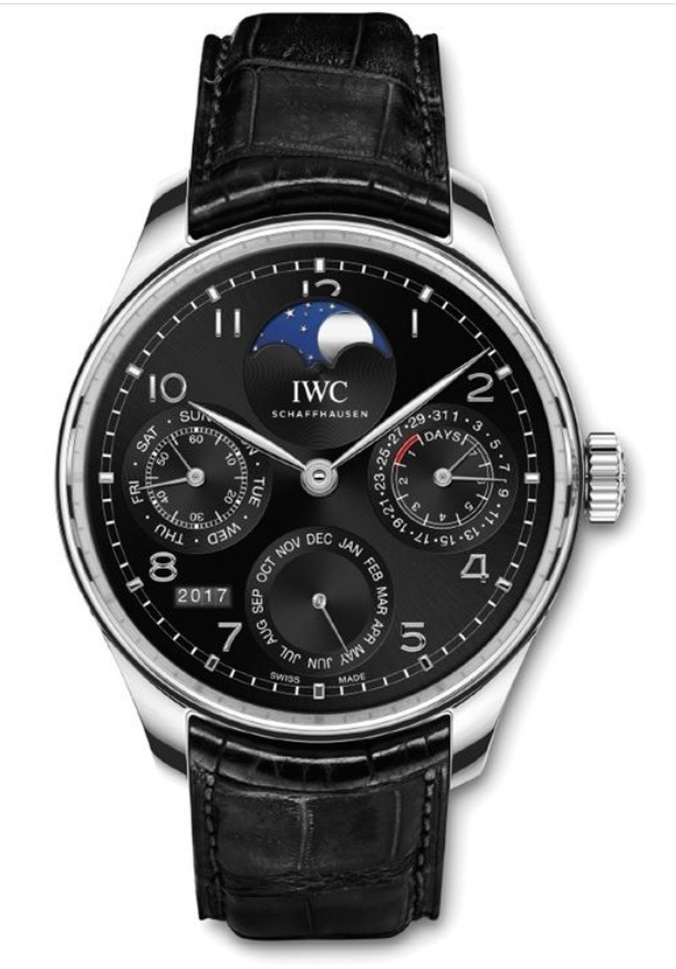 IWC IW5033-11 : Portugieser Perpetual Calendar Single Moon Platinum / Black