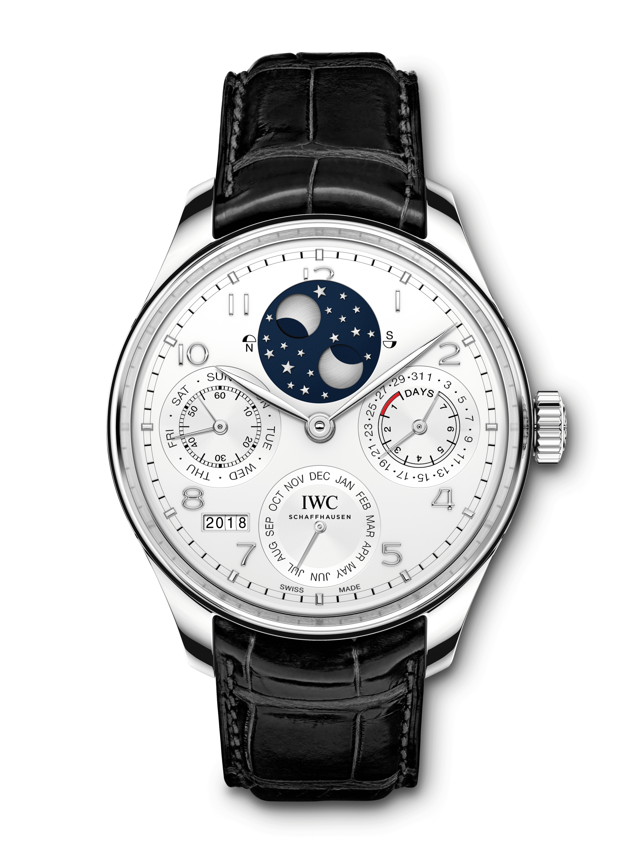 IWC IW5034-06 : Portugieser Perpetual Calendar Double Moon Platinum / Silver