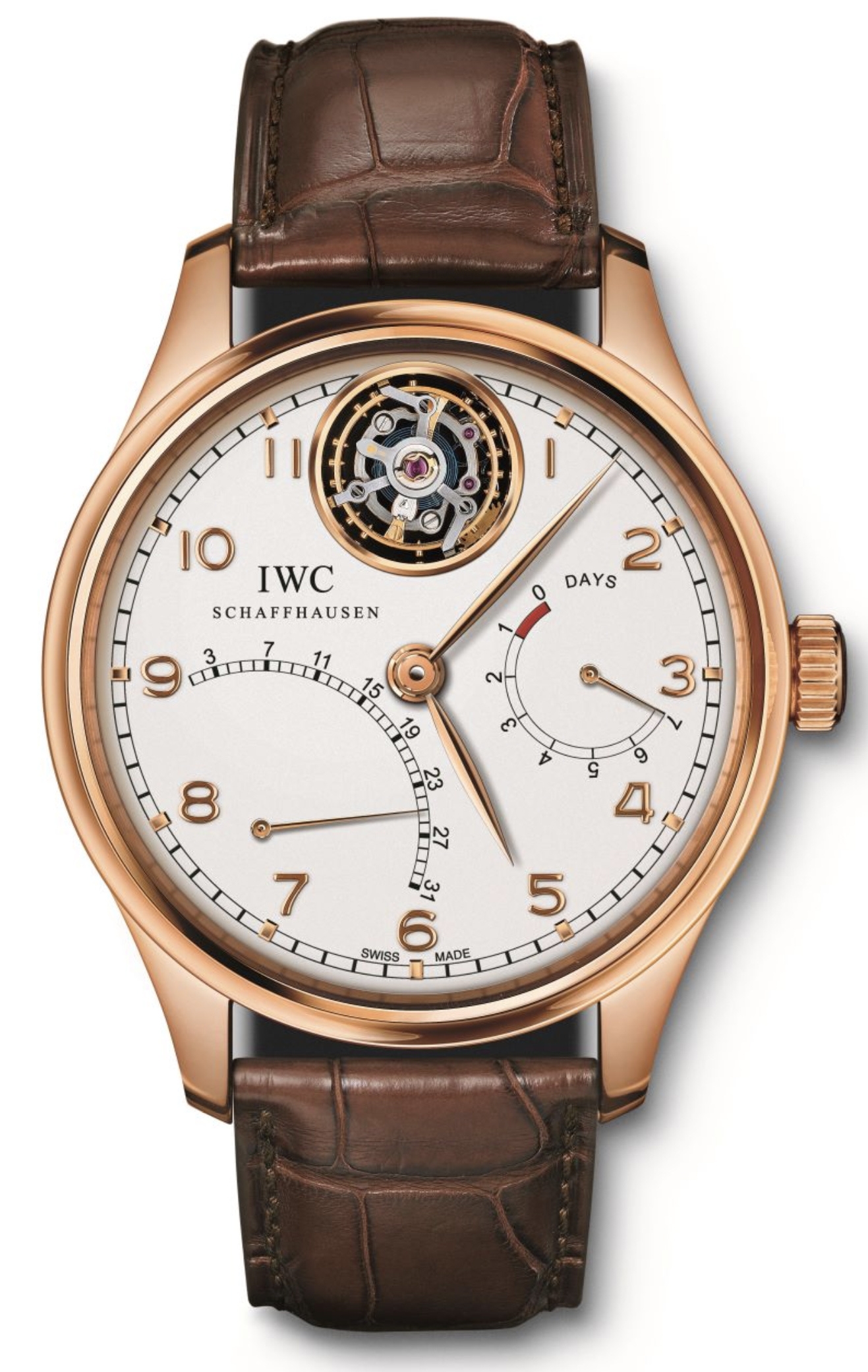 IWC IW5044-02 : Portuguese Tourbillon Mystère Rétrograde Red Gold / Silver