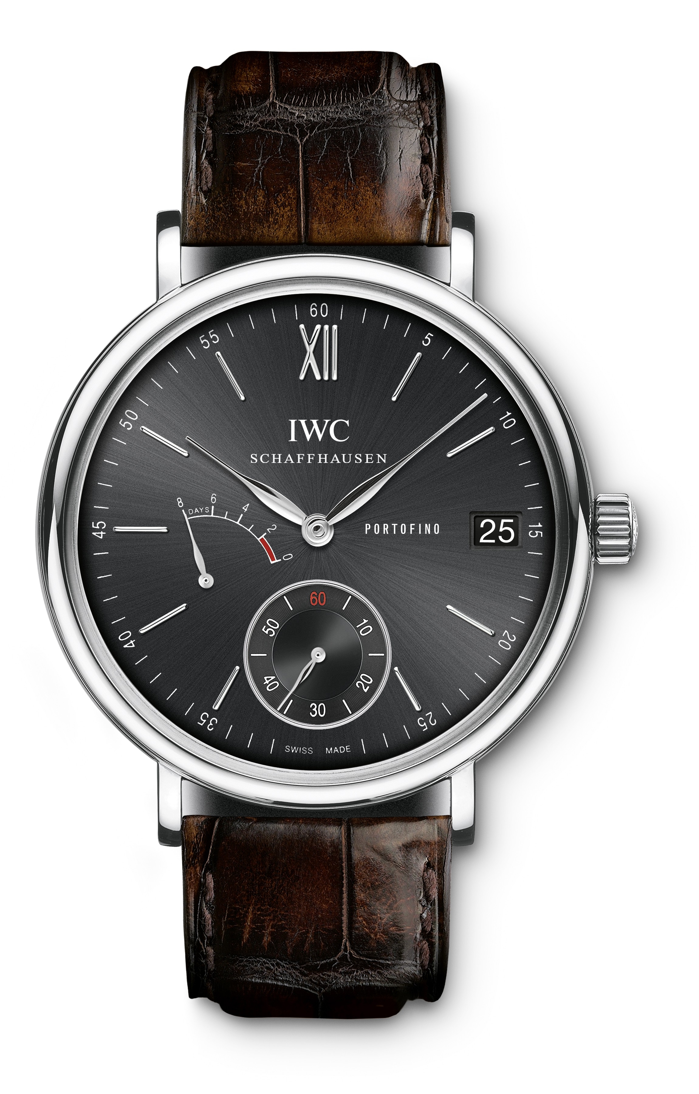 IWC IW5101-02 : Portofino Hand-Wound Eight Days Stainless Steel / Black