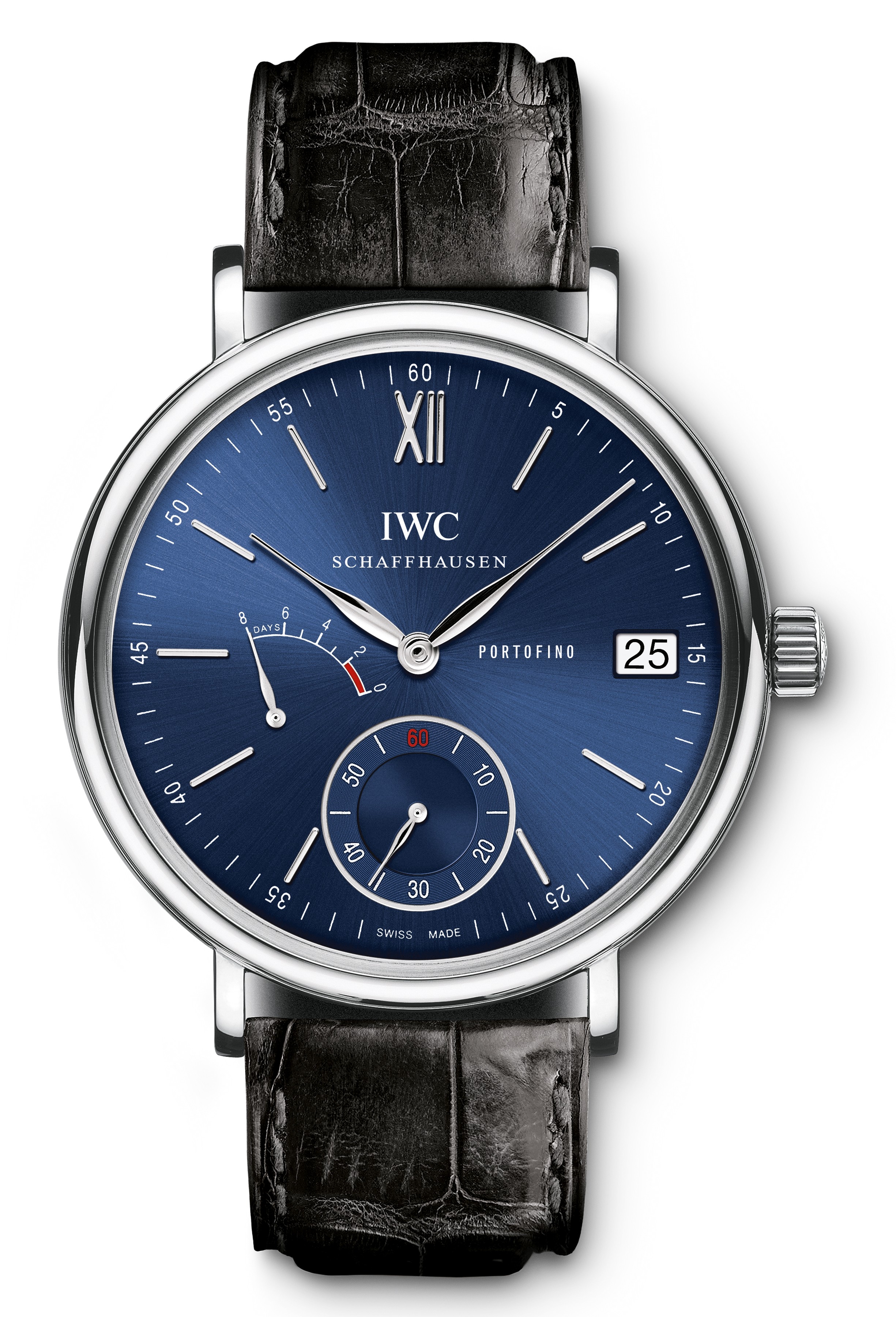 IWC IW5101-06 : Portofino Hand-Wound Eight Days Stainless Steel / Blue
